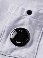 C.P. Company - Logo-Appliquéd Cotton-Jersey Hoodie - Purple