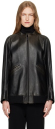 The Row Brown Kengia Leather Jacket