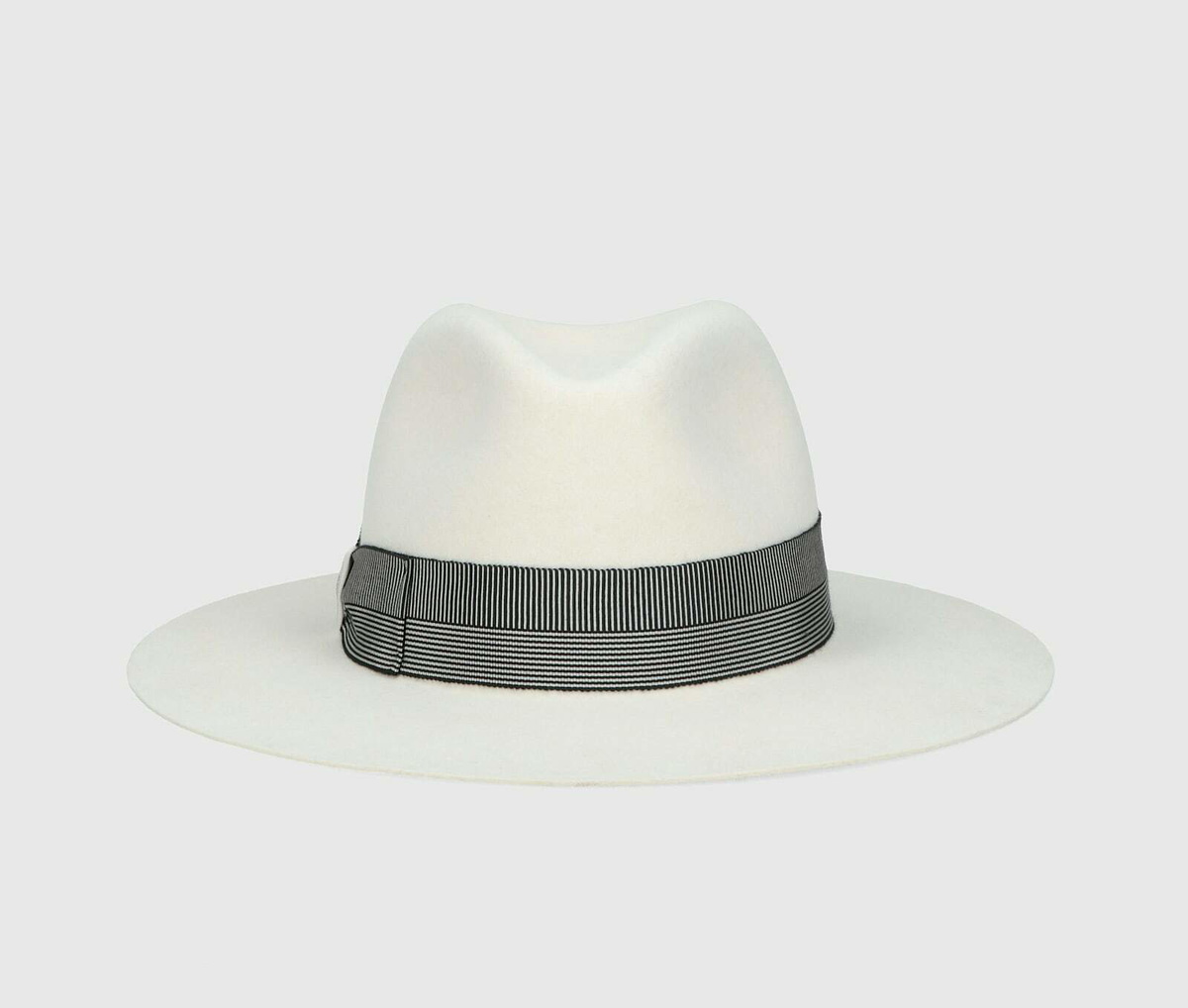 Borsalino Agata Alessandria Brushed Felt With Striped Hatband