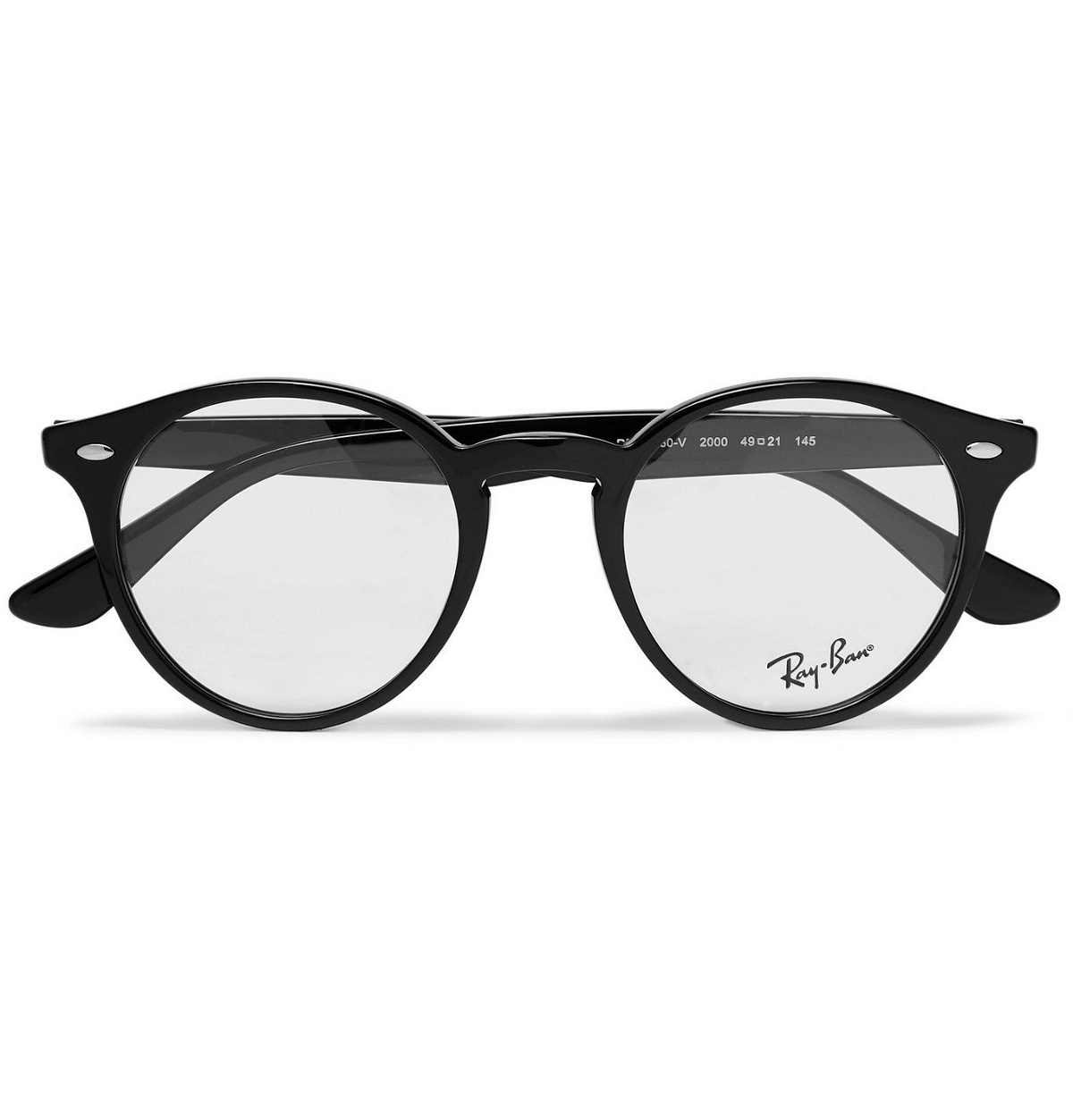 Repressalier Styrke nummer Ray-Ban - Round-Frame Acetate Optical Glasses - Black Ray Ban