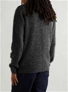 Hartford - Donegal Wool-Blend Half-Zip Sweater - Gray