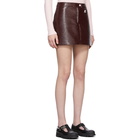 Courreges Burgundy Vinyl Miniskirt