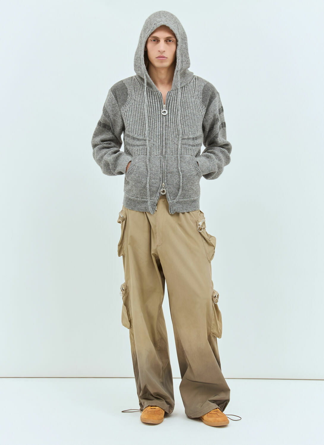 Charlie Constantinou ニットパーカー Charlie Constantinou Plated Zip Hooded Sweater Charlie Constantinou