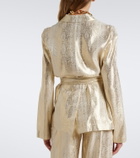 Joseph Ashner snake-print silk-blend lamé blazer