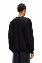 Diesel Sweatshirt with cut-out Oval D logo - Sweaters Mens in Black