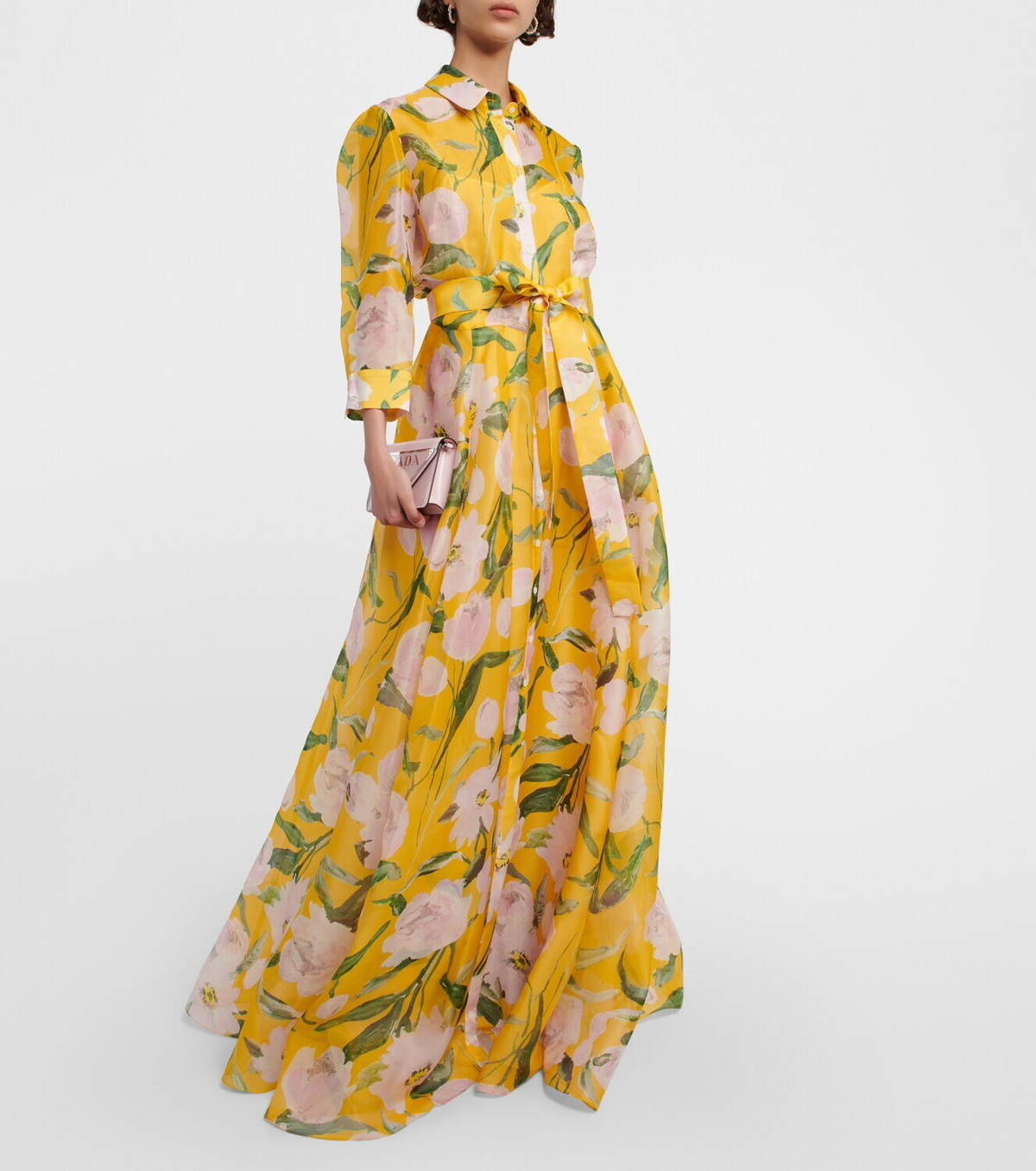 Carolina Herrera Floral silk chiffon gown