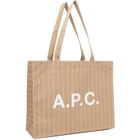 A.P.C. Beige Diane Shopping Tote