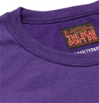 Wacko Maria - The Dead Don't Die Printed Fleece-Back Cotton-Blend Jersey Sweatshirt - Purple