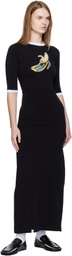 Charles Jeffrey LOVERBOY Black Raglan Baby Tee Midi Dress