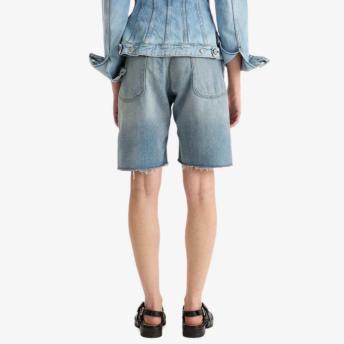 Maison Margiela Women's Denim Shorts in Light Blue