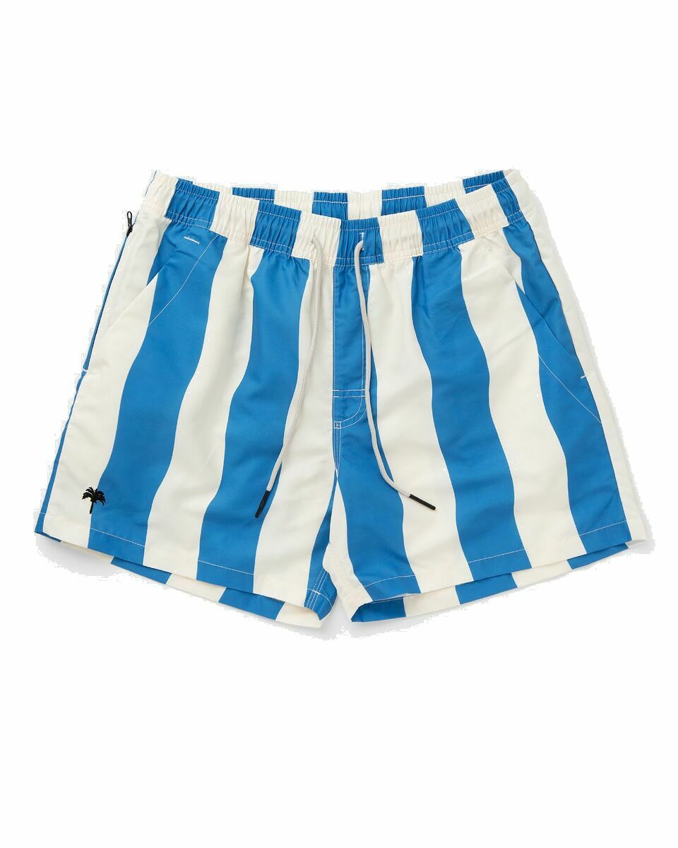 Photo: Oas Waver Swim Shorts Blue/White - Mens - Swimwear