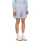 Daniel W. Fletcher Blue and White Striped Oxford Shorts