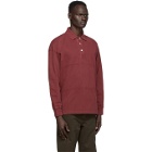 Schnaydermans Burgundy Garment Dyed Rugby Polo