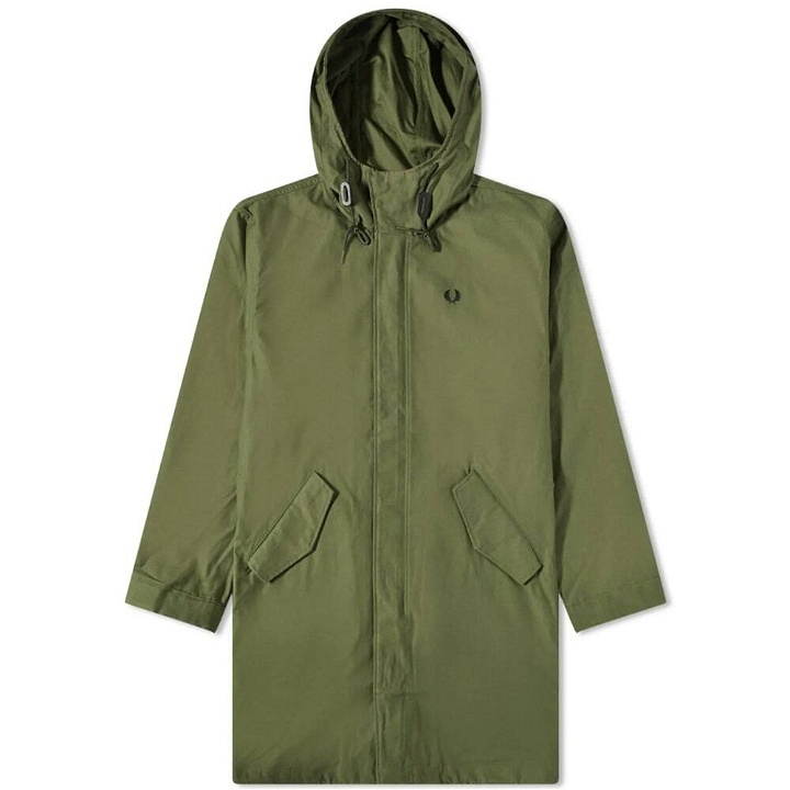 Photo: Fred Perry Men's Shell Parka Jacket in Parka Jacket Green