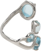 Alan Crocetti SSENSE Exclusive Silver Topaz Droplet Ring