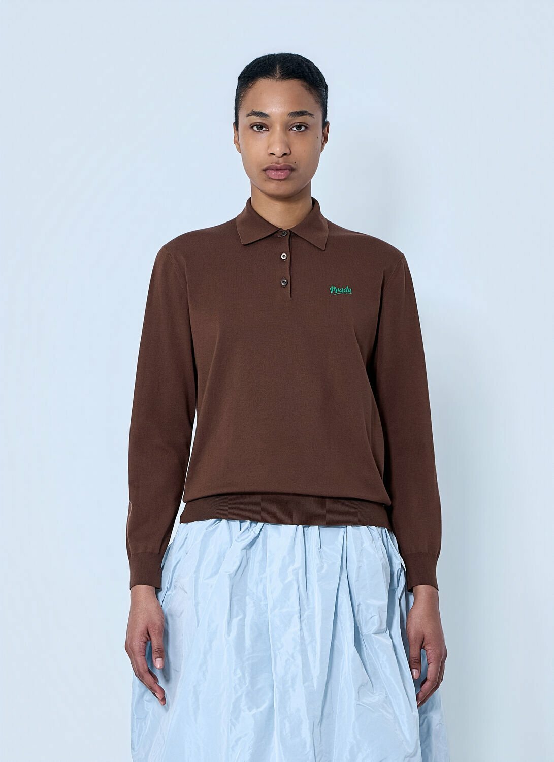 Prada Silk Polo Shirt