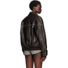 Wales Bonner Brown Time Leather Jacket