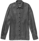Joseph - Oversized Pinstriped Satin Shirt - Men - Black