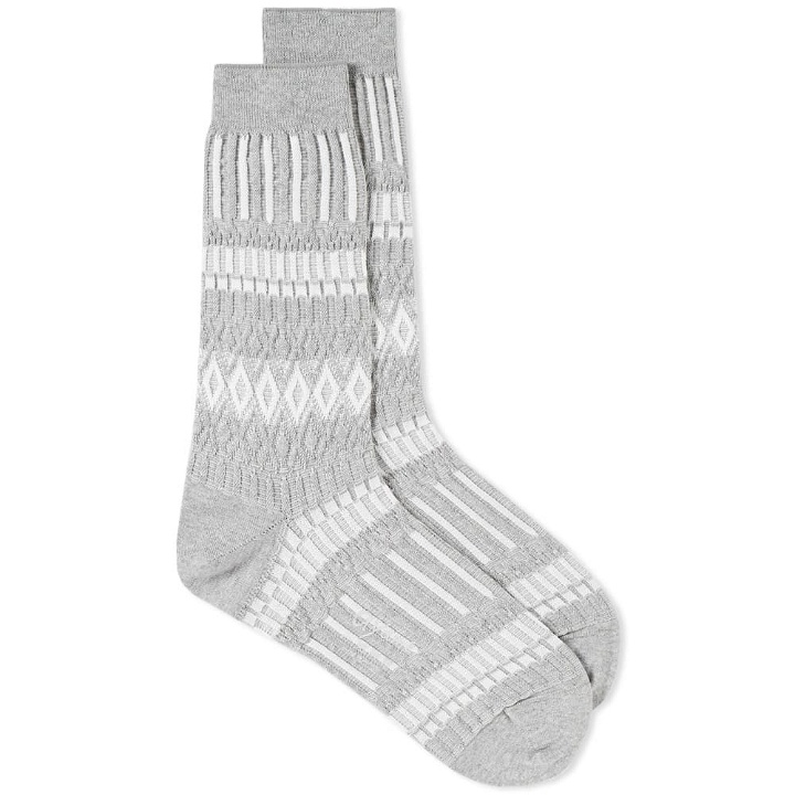 Photo: Ayame Socks Basket Lunch Solid Sock Grey