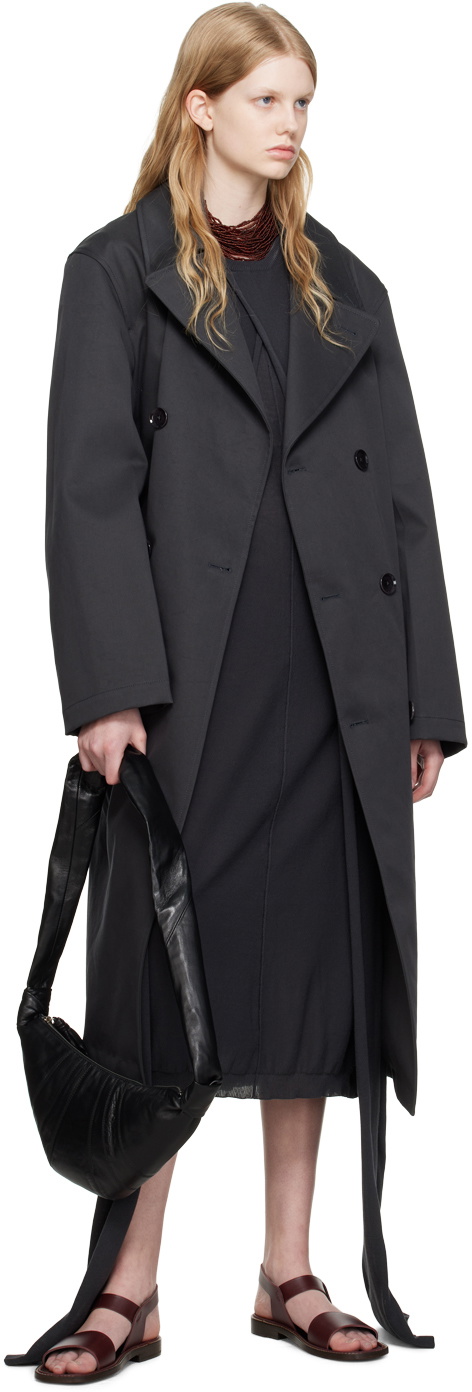 LEMAIRE Gray Military Trench Coat Lemaire