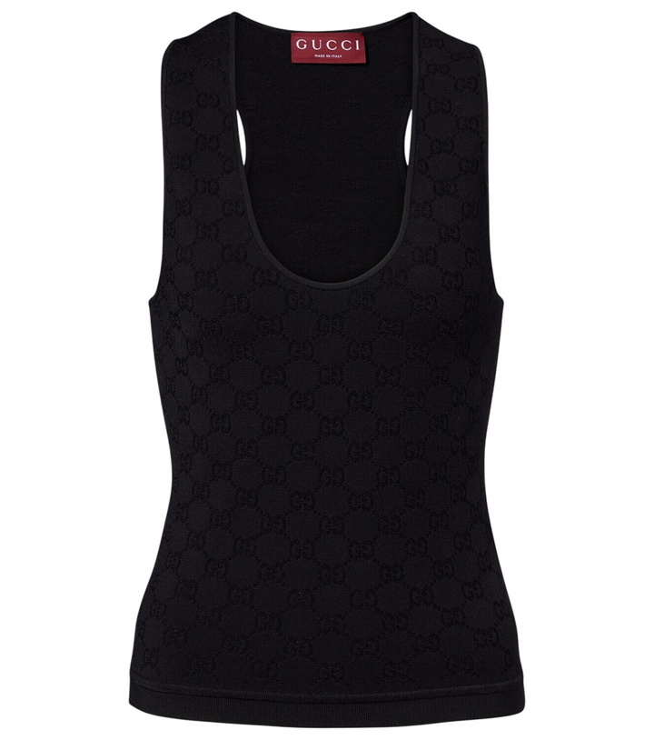 Photo: Gucci GG cotton-blend jacquard tank top