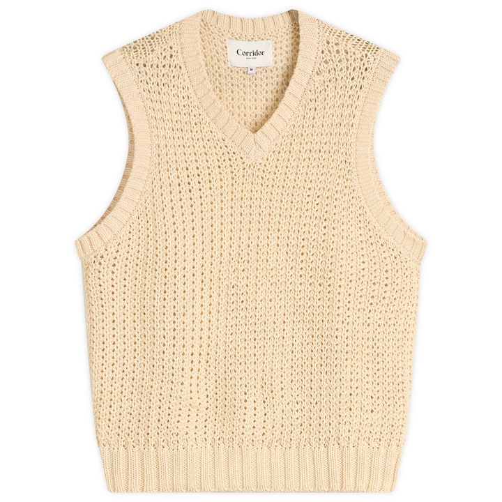 Photo: Corridor Men's Mercerised Knitted Vest in Natural