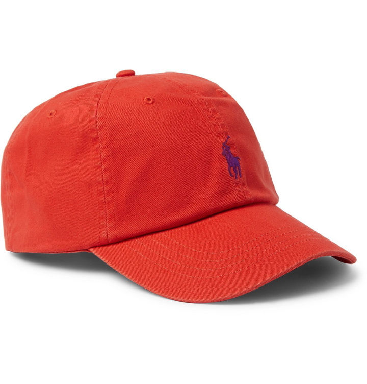 Photo: Polo Ralph Lauren - Logo-Embroidered Cotton-Twill Baseball Cap - Red