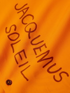 Jacquemus - Camp-Collar Printed Poplin Shirt - Orange