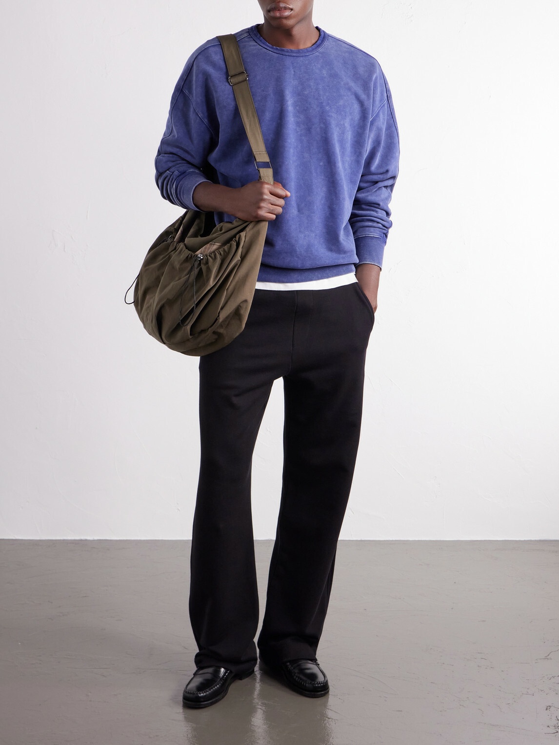 FrizmWORKS - Cotton-Blend Jersey Sweater - Blue