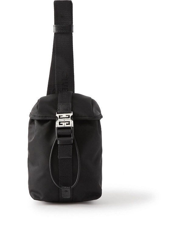 Photo: Givenchy - 4G Mesh- and Leather-Trimmed Nylon Backpack