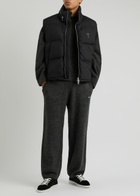 Ami Paris Quilted Hooded Shell Gilet Black
