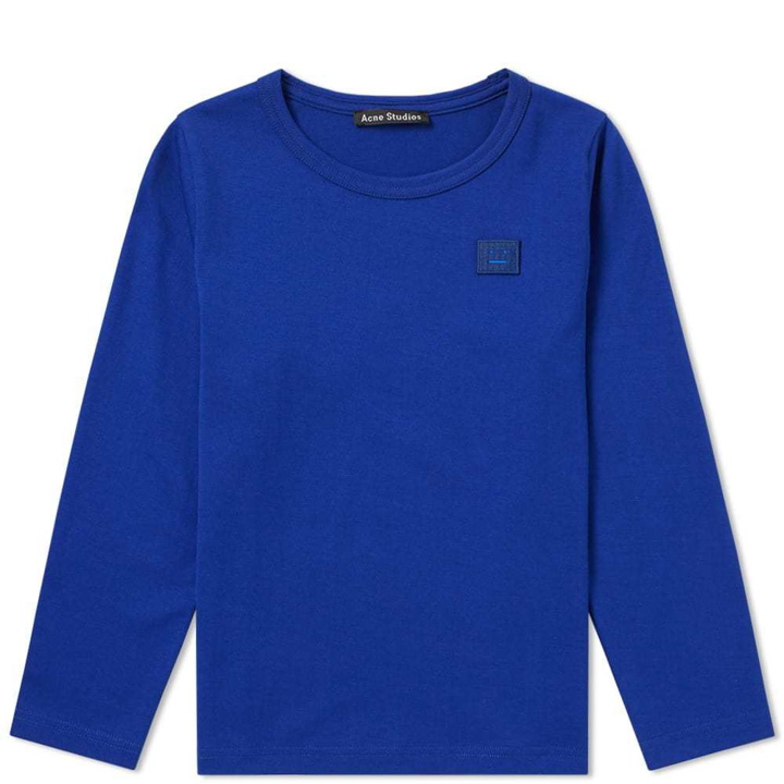 Photo: Acne Studios Mini Long Sleeve Nash Face Tee Blue