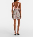 Roberto Cavalli Embellished lace-trimmed minidress
