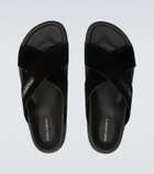 Dolce&Gabbana Logo suede sandals