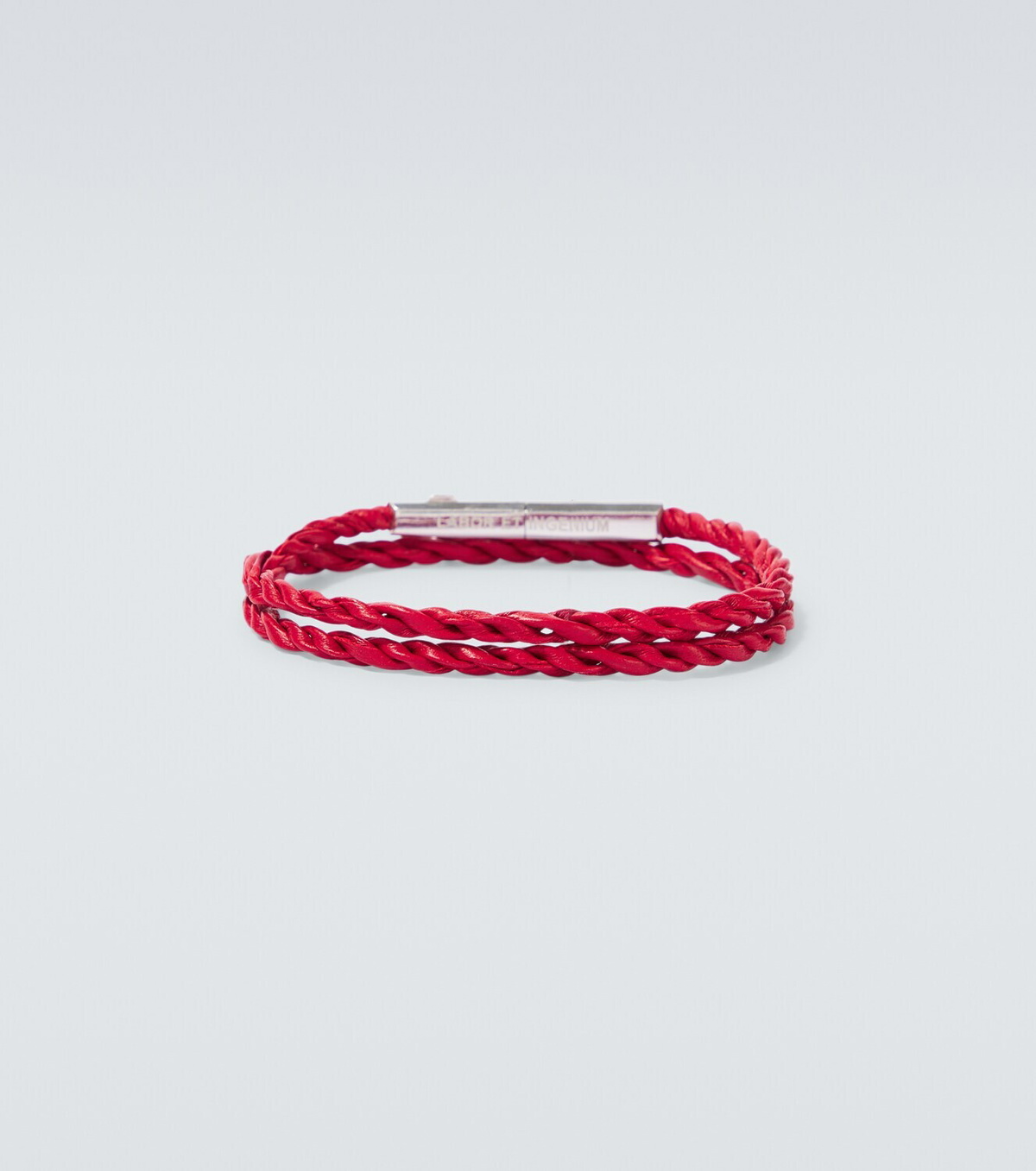 Bottega Veneta Knot sterling silver and leather bracelet