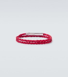 Bottega Veneta Knot sterling silver and leather bracelet