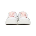 Joshua Sanders White and Pink Square Toe Sneakers
