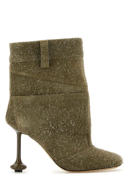 Photo: Loewe Khaki Suede Toy Panta Ankle Boots