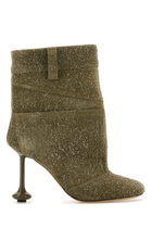 Loewe Khaki Suede Toy Panta Ankle Boots