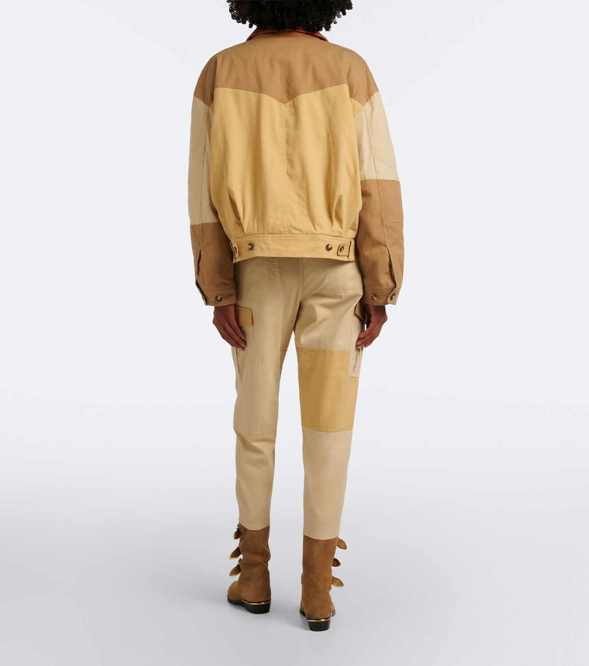 Marant Etoile Renzae patchwork cotton cargo pants