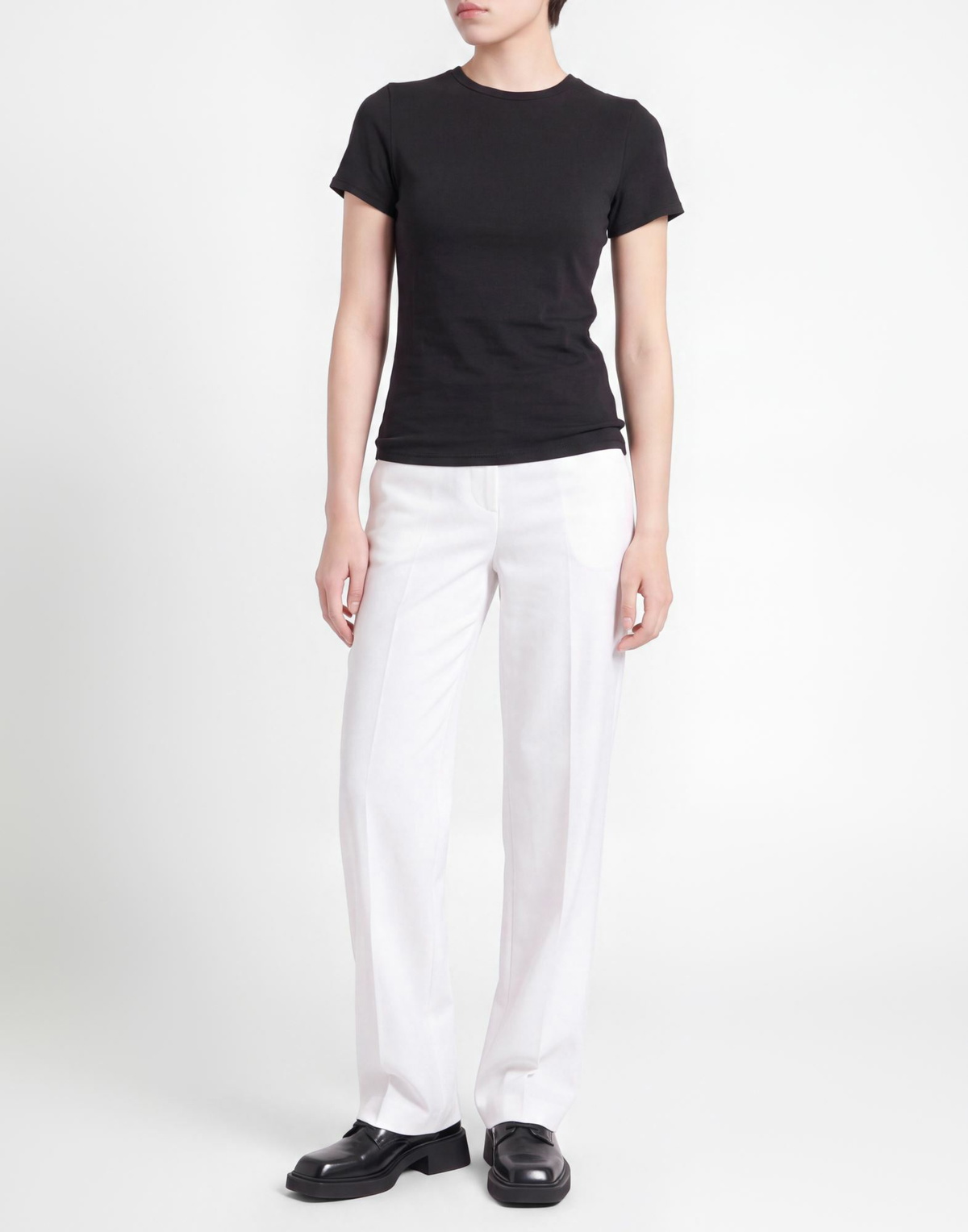 Skims Womens T-shirt in Black