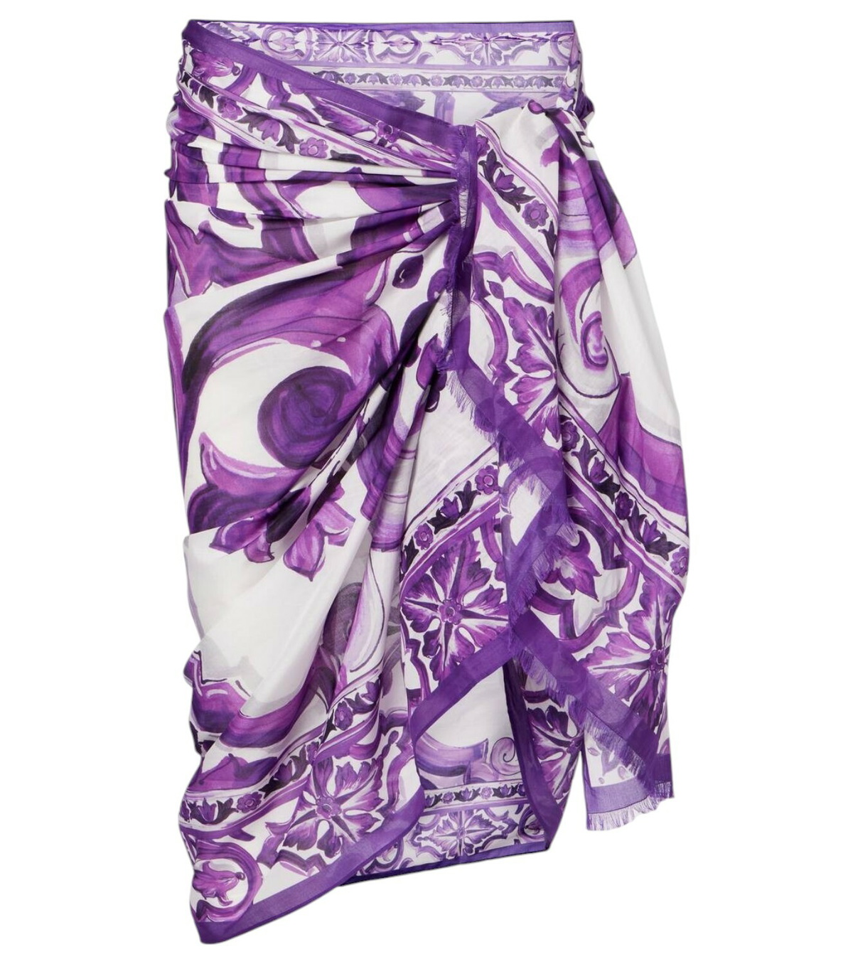 Dolce&Gabbana Portofino printed silk beach cover-up Dolce