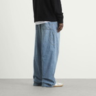 Maison Margiela Men's Wide Leg Jeans in Blue Washed