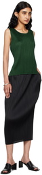 PLEATS PLEASE ISSEY MIYAKE Black Basics Midi Skirt