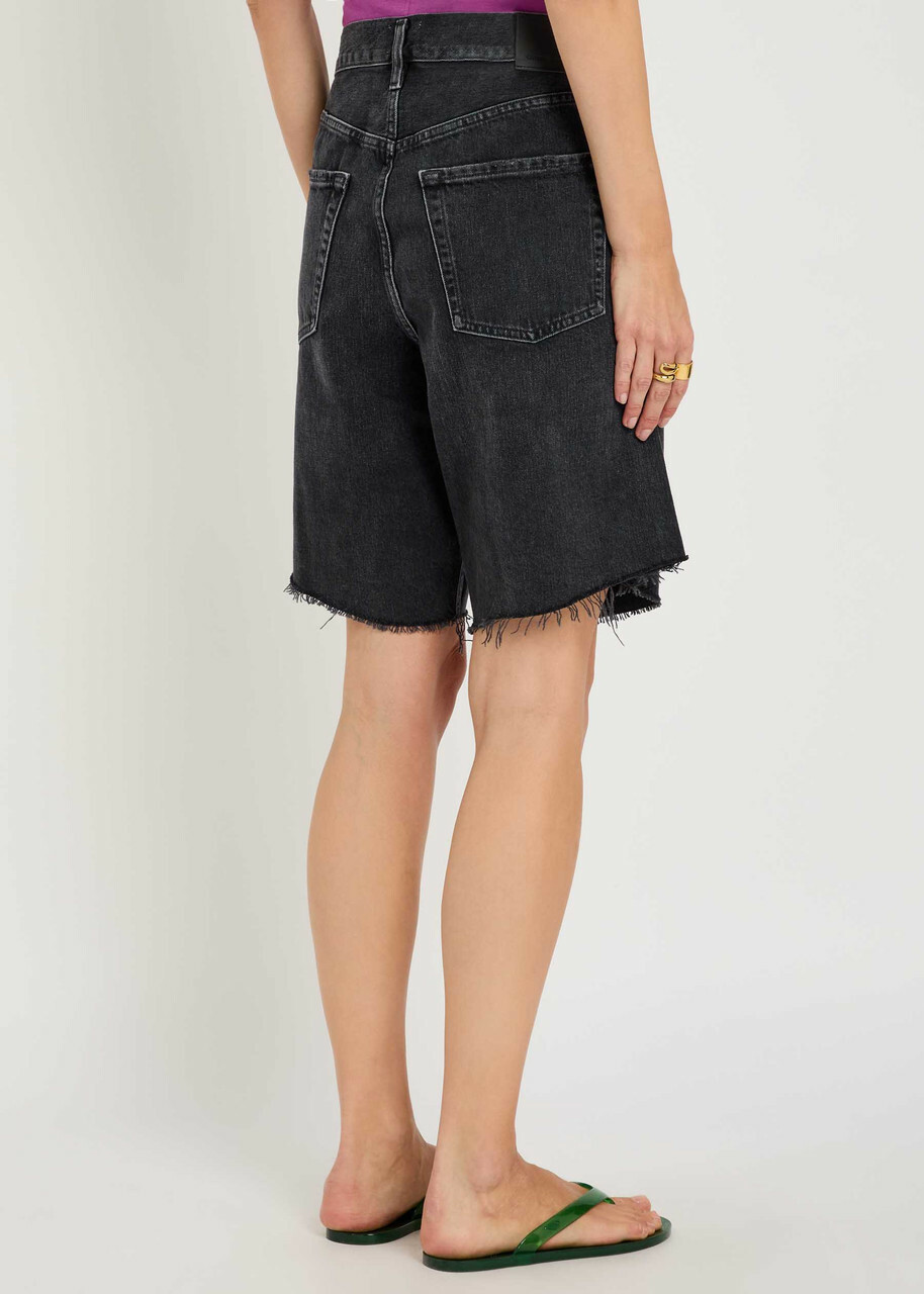 Citizens OF Humanity Ayla Frayed Denim Shorts Black