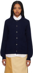 Comme des Garçons Shirt Navy Crewneck Cardigan