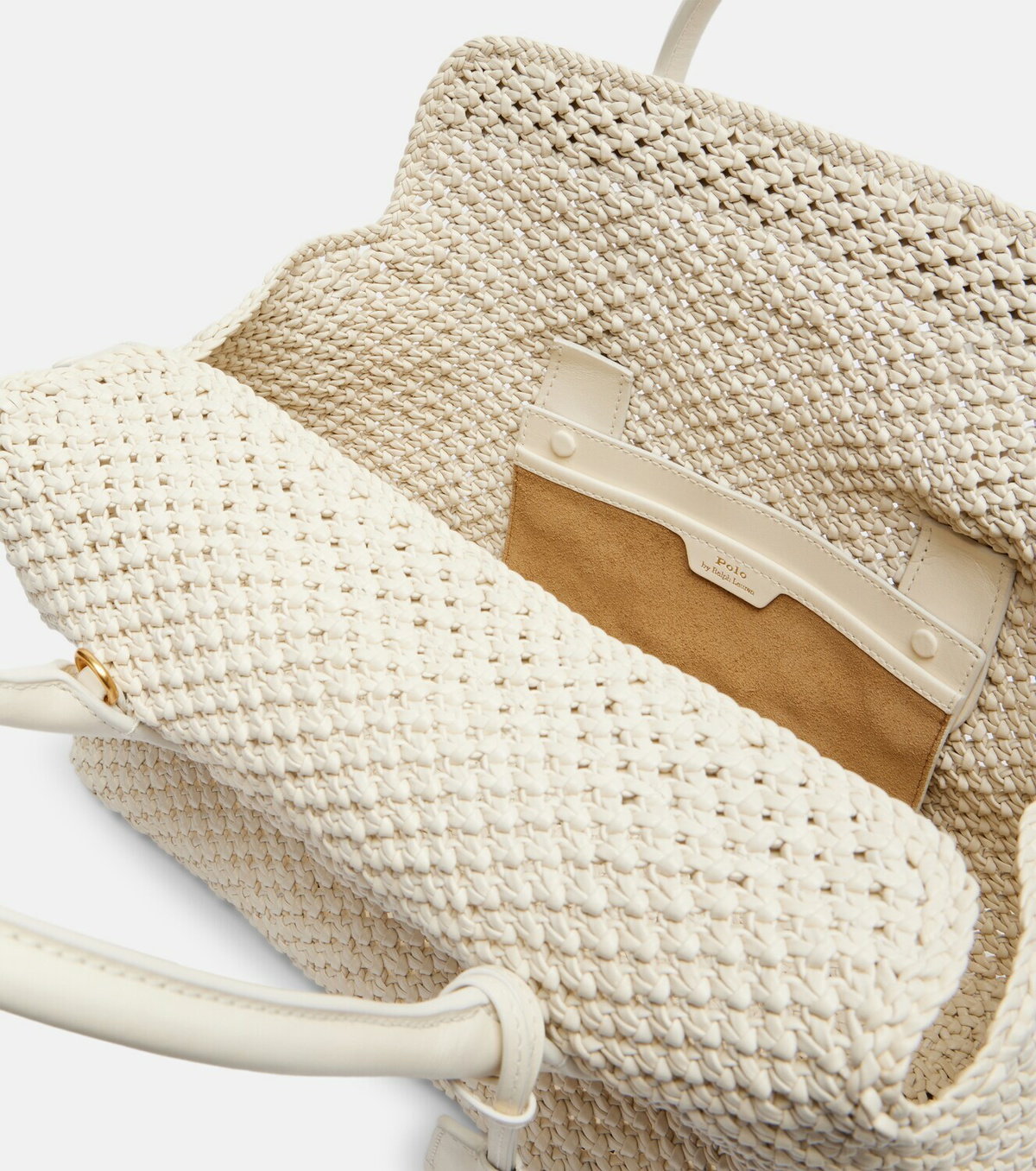 Polo Ralph Lauren Bellport woven leather tote bag