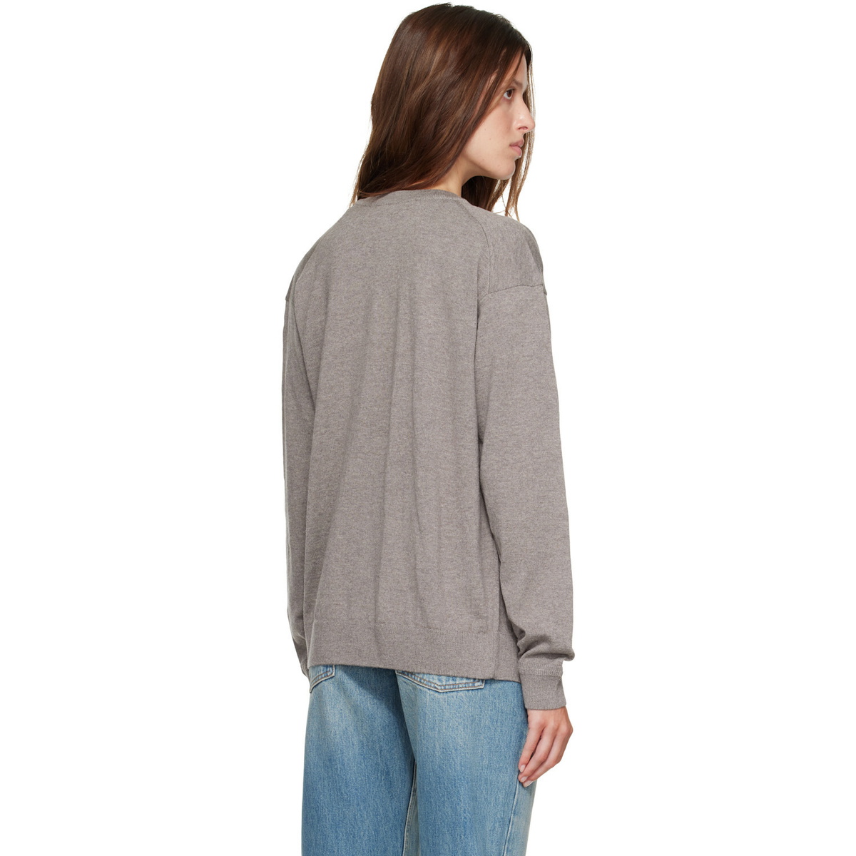 Maison Kitsuné Taupe Double Fox Head Comfort Cardigan