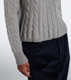 Polo Ralph Lauren Cable-knit wool and cashmere polo sweater