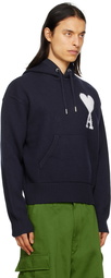 AMI Paris Navy Ami De Cœur Hoodie